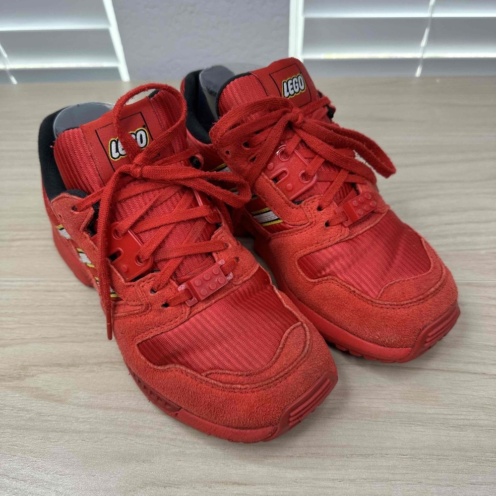 Adidas x Lego Shoes Kids US 5 UK 4.5‎ Red Suede Lace Gamer ZX 8000 Sneaker